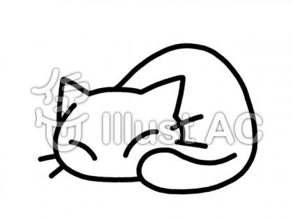 ベスト かわいい 眠り 猫 イラスト 簡単 100 ケース イラスト画像アイデア