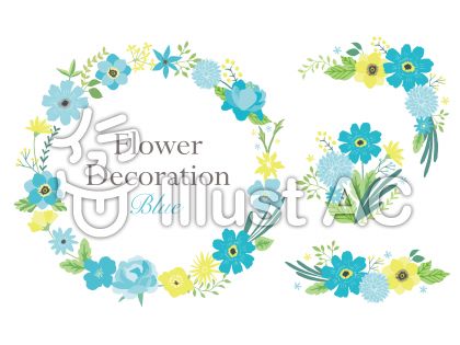 水色の花イラスト 無料イラストなら イラストac