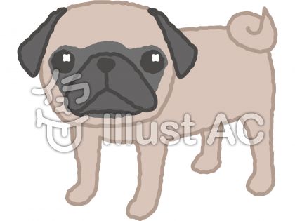 パグ犬イラスト 無料イラストなら イラストac