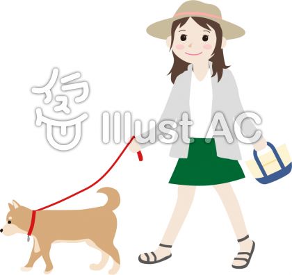 犬の散歩イラスト No 無料イラストなら イラストac