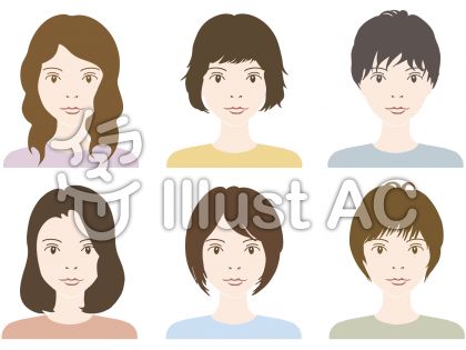 女性の髪型イラスト 無料イラストなら イラストac