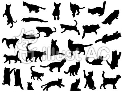ダウンロード済み 猫 シルエット イラスト フリー デスクトップ 壁紙 シンプル