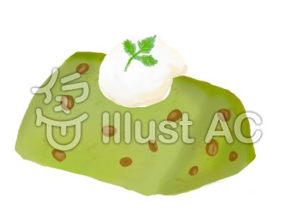 シフォンケーキ 抹茶 イラスト No 無料イラストなら イラストac