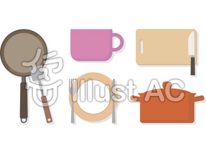 調理器具 食器のフレームイラスト No 無料イラストなら イラストac