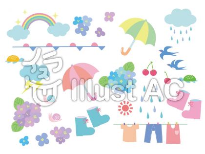 梅雨前線イラスト 無料イラストなら イラストac