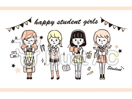 女の子線画イラスト 無料イラストなら イラストac