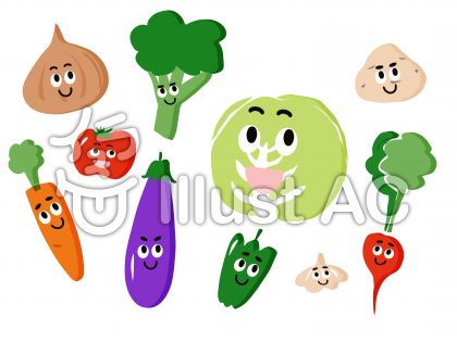 最も好ましい 顔 野菜 かわいい イラスト 素晴らしい漫画