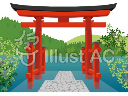 縁結び神社イラスト 無料イラストなら イラストac