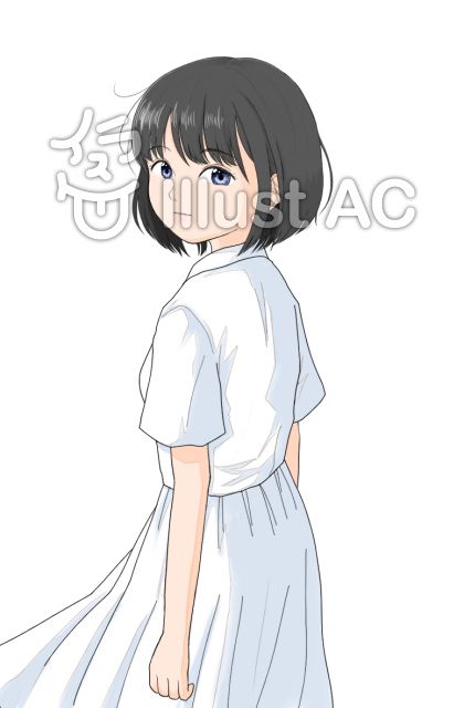 白いワンピースイラスト 無料イラストなら イラストac