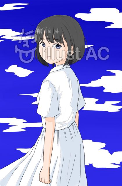 夏空女の子イラスト 無料イラストなら イラストac