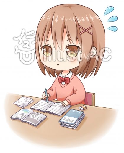 いろいろ おしゃれ 勉強 イラスト 女の子