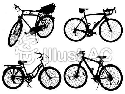 最高の無料イラスト ぜいたくシルエット 自転車 イラスト フリー