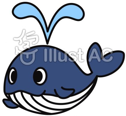 美しい花の画像 ベストクジラ イラスト 正面