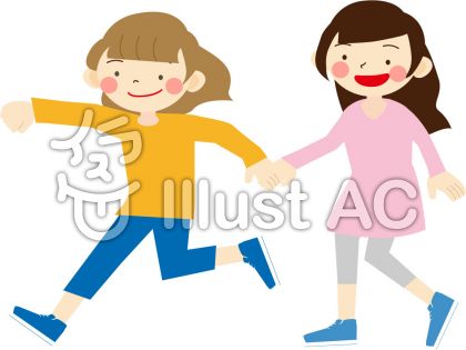 女の子二人組イラスト 無料イラストなら イラストac