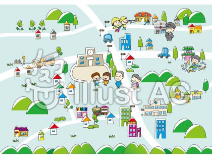 絵地図イラスト 無料イラストなら イラストac