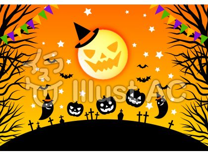ハロウィン背景イラスト No 無料イラストなら イラストac