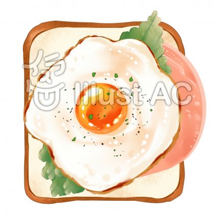 100以上 かわいい 目玉焼き トースト イラスト ただの無料イラスト