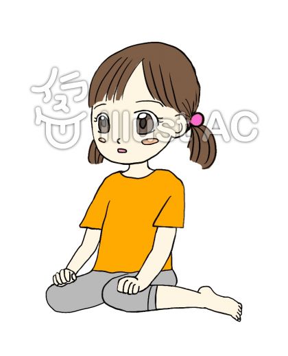 座っている女の子イラスト No 無料イラストなら イラストac