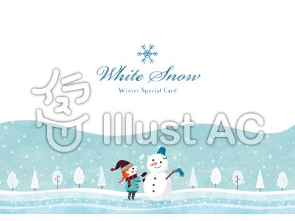 冬の背景フレーム040 雪だるま 水彩イラスト No 無料イラストなら イラストac