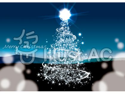 冬の風景 Xmas 幻想的なツリー 祈りイラスト No 1731400 無料イラストなら イラストac