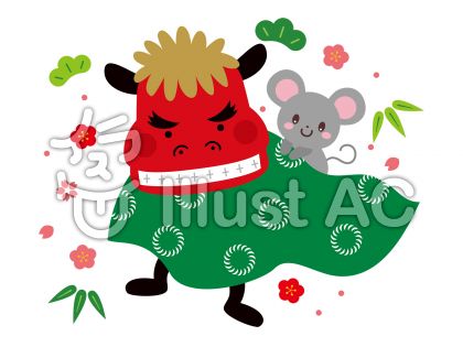 獅子舞とネズミ かわいい イラストイラスト No 無料イラストなら イラストac