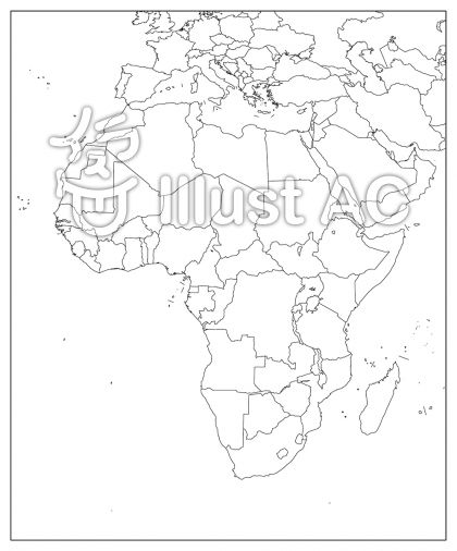 アフリカ地域 白地図 国境ありイラスト No 無料イラストなら イラストac