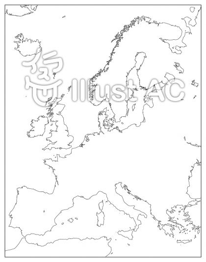 ヨーロッパ地域 白地図 国境なしイラスト No 無料イラストなら イラストac
