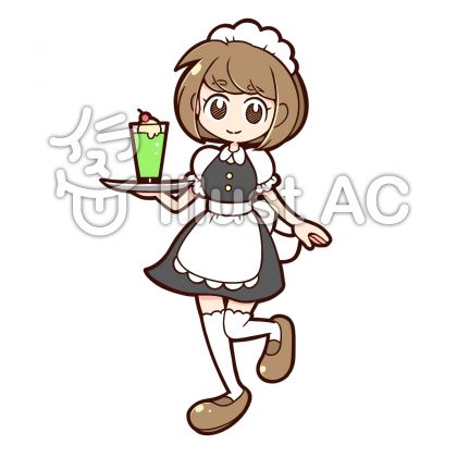 メイド服の女の子イラスト No 無料イラストなら イラストac