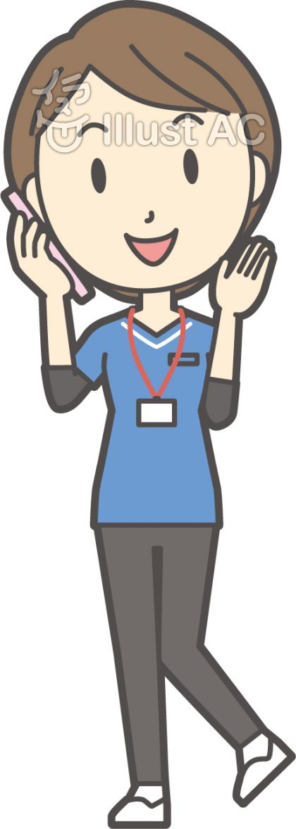 0以上 看護師 電話 イラスト 無料 たつく