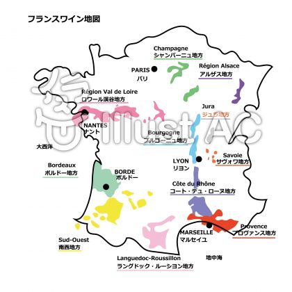 フランスワイン地図イラスト No 無料イラストなら イラストac