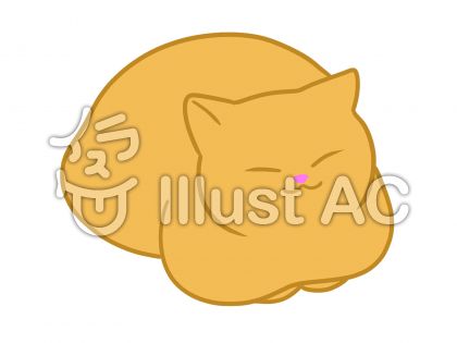 太った猫が香箱座りしている様子イラスト No 無料イラストなら イラストac