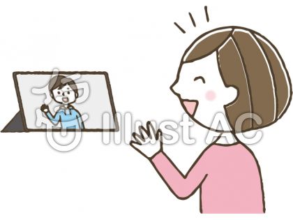 ビデオ通話イラスト 無料イラストなら イラストac