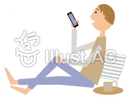 スマホを持つ人イラスト 無料イラストなら イラストac