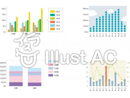 棒グラフイラスト 無料イラストなら イラストac