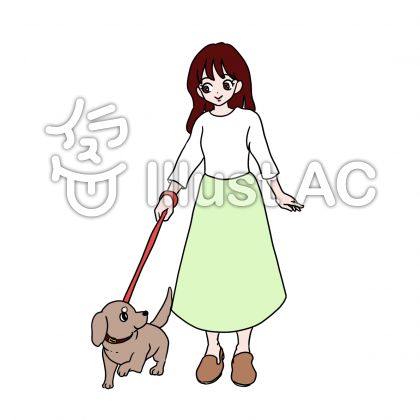 最新のhd犬の散歩 イラスト フリー