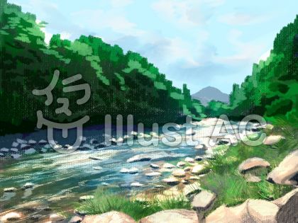 清流イラスト 無料イラストなら イラストac