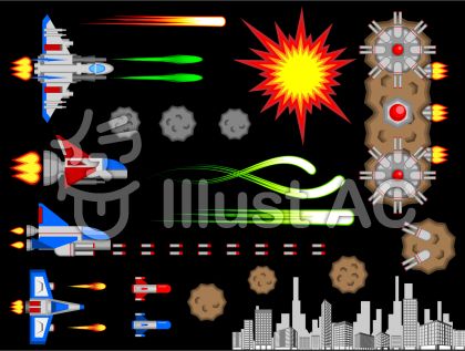 シューティングゲームイラスト 無料イラストなら イラストac