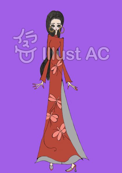 アオザイイラスト 無料イラストなら イラストac