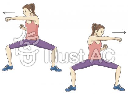 8 9 新作更新 イラストフリー素材 筋トレスクワット イラスト素材提供 販売中 By Kanana129