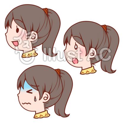 コレクション ちび キャラ 女の子 横顔 イラスト 右向き