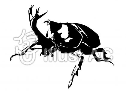 カブトムシシルエットイラスト 無料イラストなら イラストac