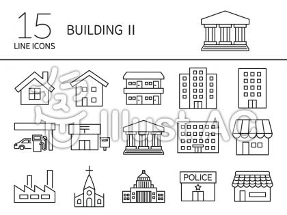 建物アイコンイラスト 無料イラストなら イラストac