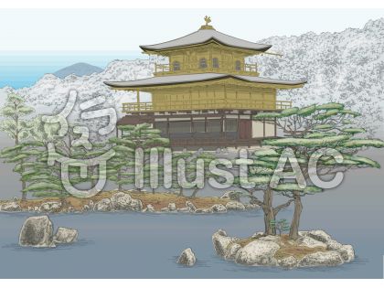 Okepict178m 完了しました 金閣寺 イラスト 簡単 書き方 金閣寺 イラスト 簡単 書き方