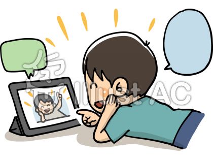 テレビ電話イラスト 無料イラストなら イラストac