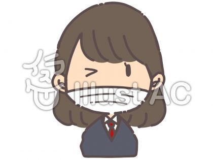 マスク女子イラスト 無料イラストなら イラストac