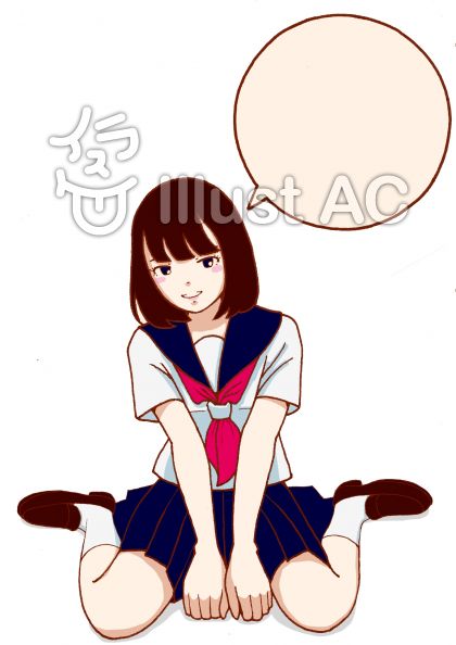 女の子座りイラスト 無料イラストなら イラストac